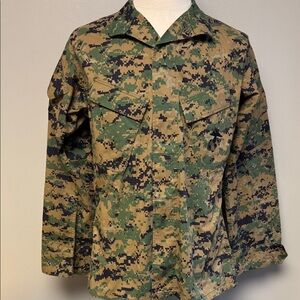 American Apparel, Inc. Digital Camo Utility Jacket SM EUC